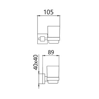 Стакан для ванной комнаты Maretti Umbria Black UMB541P45, черный